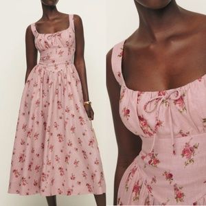 Reformation Balia Linen Dress - Tea Time